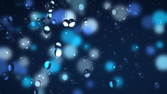 Lluvia sobre el cristal de una ventana con luces bokeh en bucle