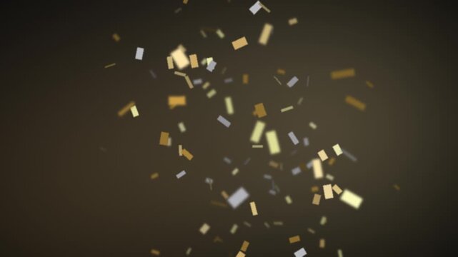 Animaci&oacute;n en bucle de confeti dorado cayendo navide&ntilde;o