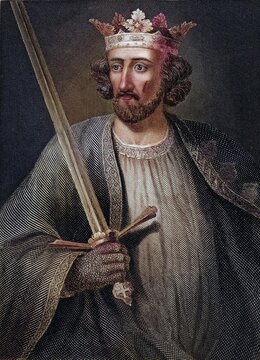 Edward I, alias Longshanks, 1239, 1307, King of England, Historical, digitally restored reproduction from a 19th century original, Record date not stated