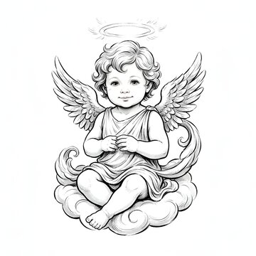 Un ange avec ses ailes