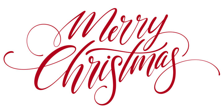 Merry christmas lettering calligraphy vector eps