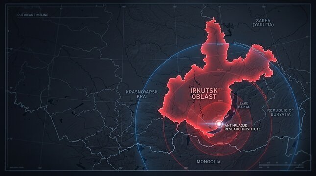 Map Showing Irkutsk Outbreak And Quarantine Zone
