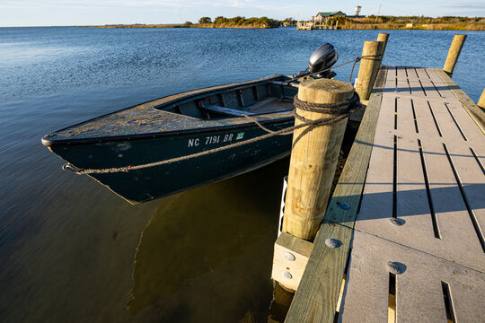 old wooden boat on Nags Head North Carolina 