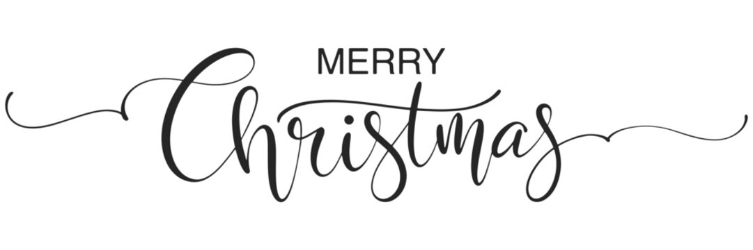 Merry christmas lettering calligraphy vector eps