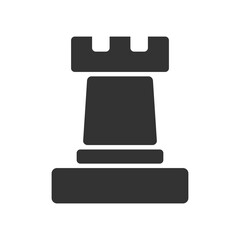 Chess rook icon isolated on transparent background © sljubisa