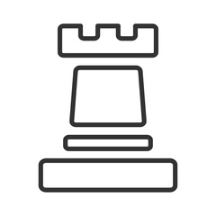 Chess rook icon isolated on transparent background © sljubisa