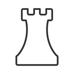 Chess rook icon isolated on transparent background © sljubisa