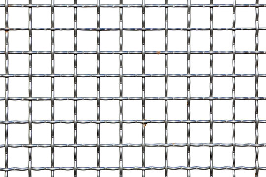 Closeup of wire fencing isolated 