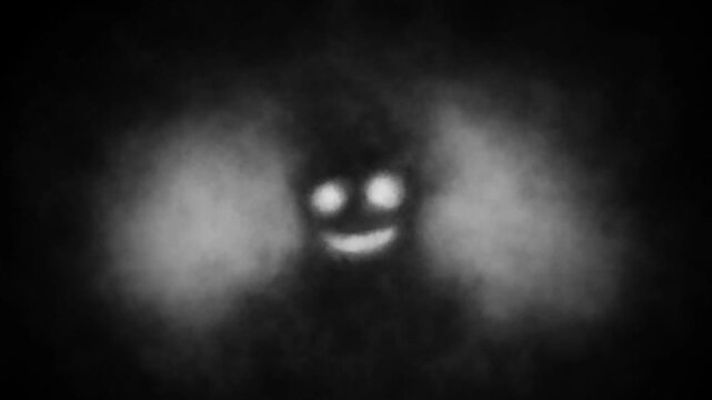 Abstract Vj looped video clip in horror fantasy genre. Dark horror 2D animation for Halloween. Black and white background.