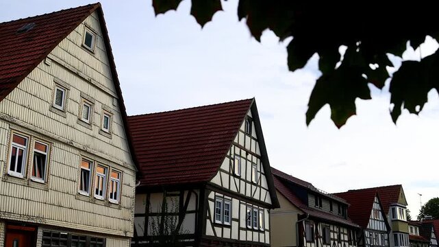 steinau an der strasse historic cityscape in germany 4k video