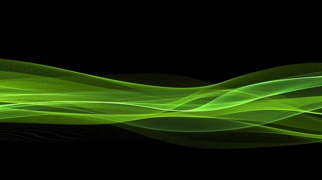 Abstract green lines - background loop