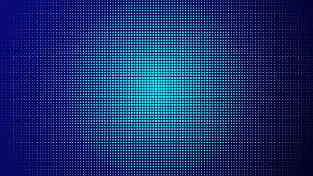 Abstract background, featuring a central, glowing blue circular, gradient made of, small dots fading, into a dark, blue textured surface backdrop