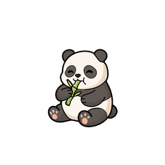Cute panda character vector. Cartoon bear illustration © Kateryna Rudich