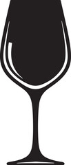 Black wine glass silhouette graphic icon © miht3325