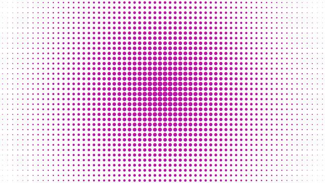 Abstract background, featuring a vibrant, purple halftone dot, pattern with a, radial gradient effect, on a dark, black backdrop for digital