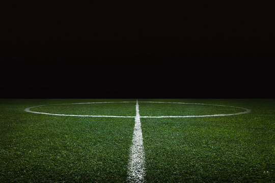 Football soccer stadium in the stadium. Green grass.