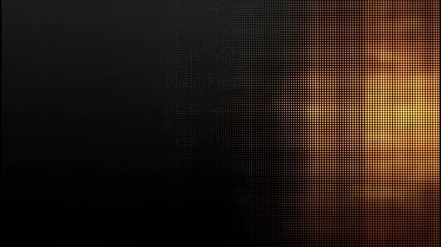 Abstract orange halftone pattern background with vertical gradient transition from black to dotted texture 4k video