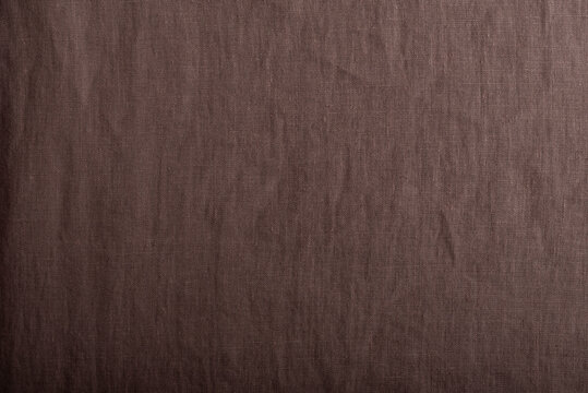 Chocolate Brown Linen Fabric Texture Background
