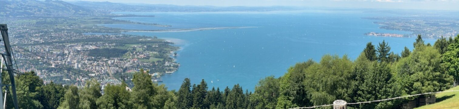 Panoramic View from Pfaender over Bregenz and Lake Constance