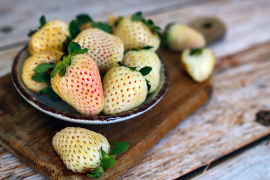 White strawberry, 'Pineberry' variety