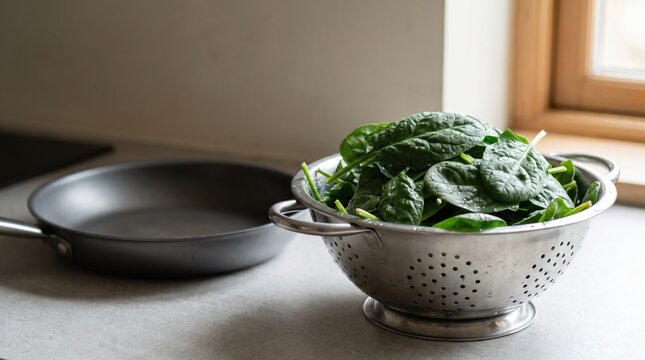 Fresh spinach leaves