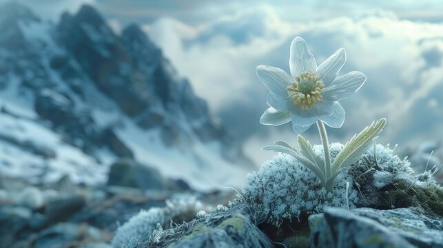 This flower, known for its symbolism of immortality, thrives in cold mountainous regions