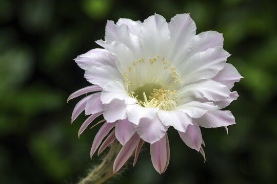 Flowering cactus (Echinopsis sp.), whitish pink flower, Baden-W&uuml;rttemberg, Germany