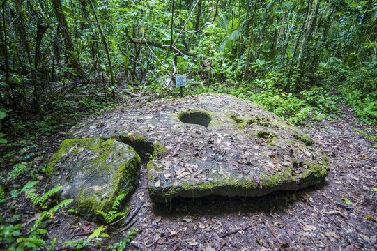 Old stone money, Carp Island, Rock Islands, Palau, Micronesia