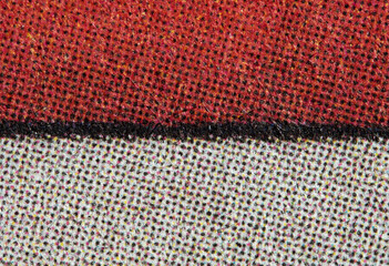 Fototapeta premium Red Halftone Band above a Pale Dotted Field with a Black Divider