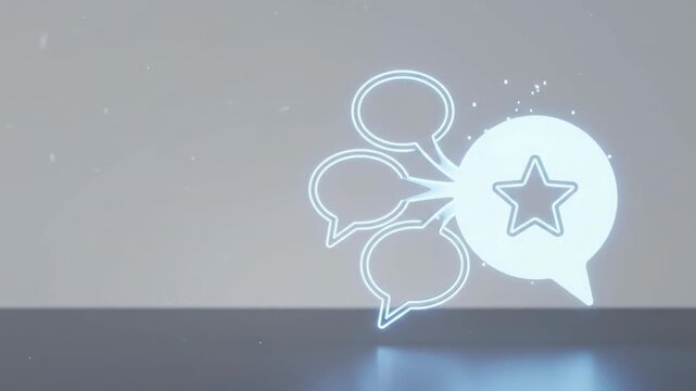Customer Review Chat Bubbles with Star Icon