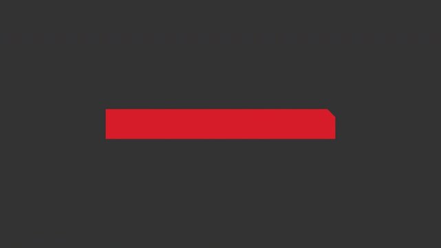 Pack of six minimal flat lower third bars in red white yellow and black