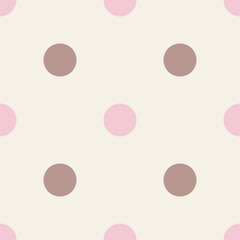Chocoberry Brown and Pink Polka Dot Seamless Pattern Background Wallpaper Digital Paper Backdrop © sashisme