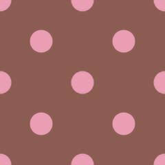 Chocoberry Brown and Pink Polka Dot Seamless Pattern Background Wallpaper Digital Paper Backdrop © sashisme