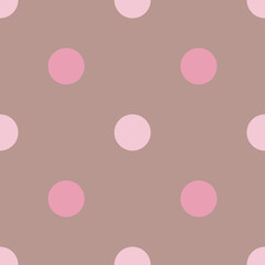 Chocoberry Brown and Pink Polka Dot Seamless Pattern Background Wallpaper Digital Paper Backdrop © sashisme