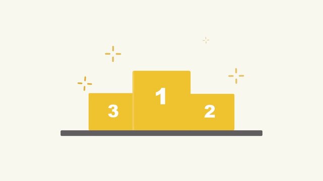 Three Tier Winner Podium Showing Gold Medal Achievement Performance Levels For Competitive Sports Rankings And Championship Success Trophies Used In Business Competition Metrics And Excellence