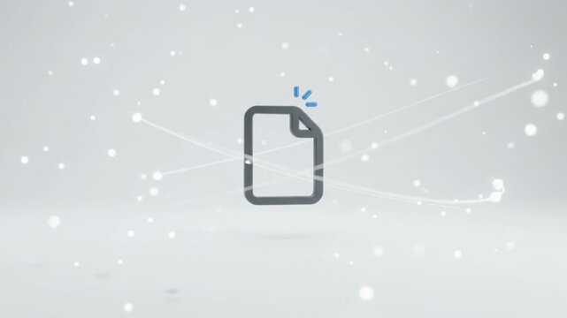 Document Notification Outline on White Background