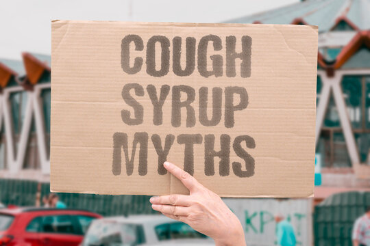 "Cough syrup myths" Experts debunk beliefs about sticky bottled remedies and explain what actually calms irritated throats. COUGH. SYRUP. MYTHS. REMEDIES. EXPERTS.