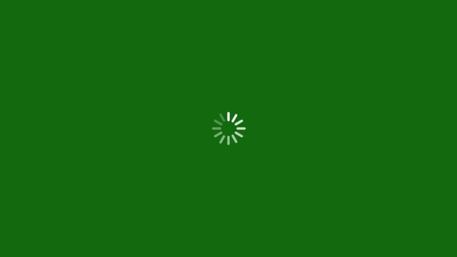 Morphing geometric polygon spinner animation green screen loading progress symbol buffering