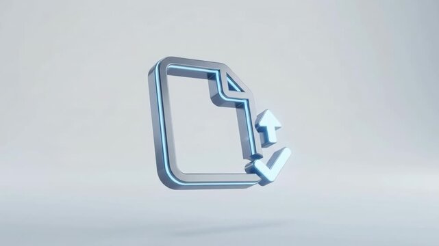 Document Upload Approval Icon on White Background