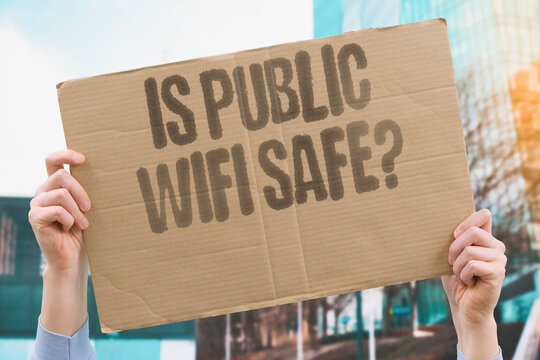 "Is public wifi safe?" Travelers wonder whether free airport and cafe connections endanger their accounts and privacy. WIFI. SAFE. PUBLIC. TRAVELERS. PRIVACY.