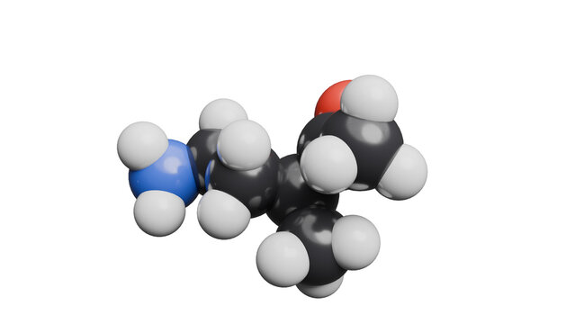 3D Render of a molecular structure representing a complex chemical compound with colorful atoms.