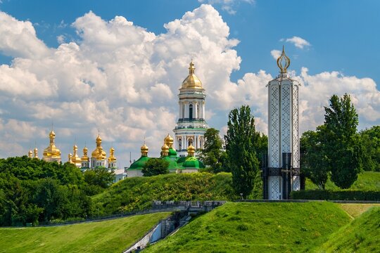 Kyiv Pechersk Lavra Orthodox Monastery and Memorial to famine in Ukraine
