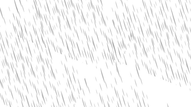 Diagonal gray rain streaks on a white background rainfall
