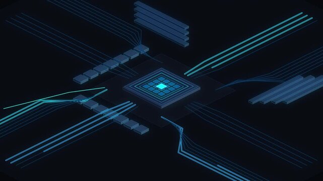 Digital chip processing data, network connection flow, server technology, cyber communication, system hardware, blue energy