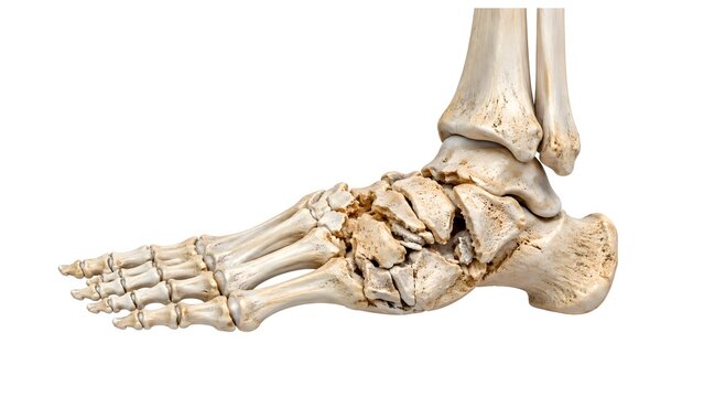 Charcot Foot with Collapsed Arch and Fragmented Tarsal Bones