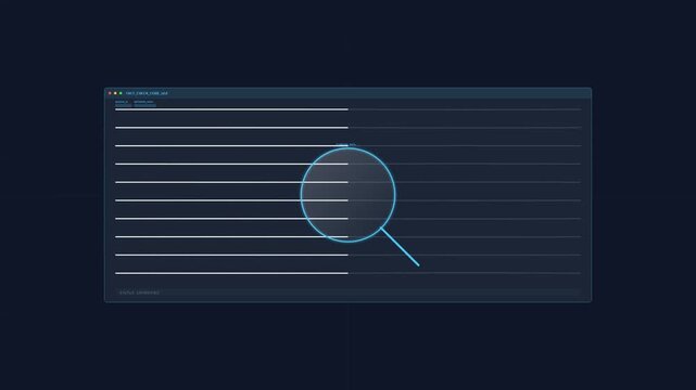 Digital windows with magnifying glass icons for fact checking