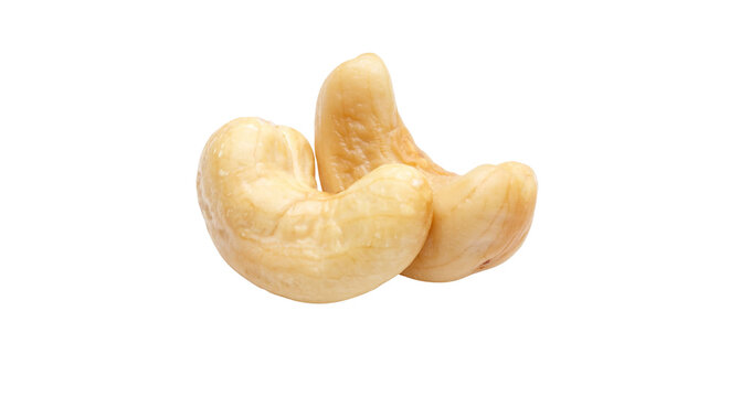 Roasted cashew nuts isolated on black backgroun