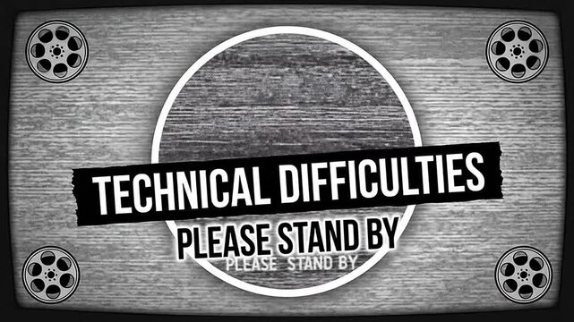 Retro television no signal technical difficulties screen collection