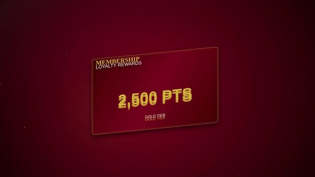 Golden 0 PTS Displayed on Luxury Red Card with Subtle Sparkle Effect Game Score or Award Concept