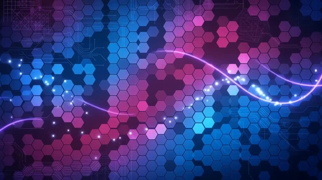 Abstract Digital Hexagon Technology Background
